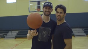 Eric Decker of the New York Jets teamed up with Kevin Love of the Cleveland Cavaliers for Buffalo David Bitton's 